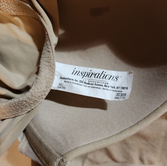 Inspirations Maidenform full torso shapewear 36C nude Lightly Padded - Picture 4 of 5